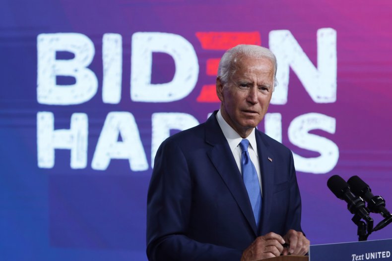 Democratic presidential nominee Joe Biden