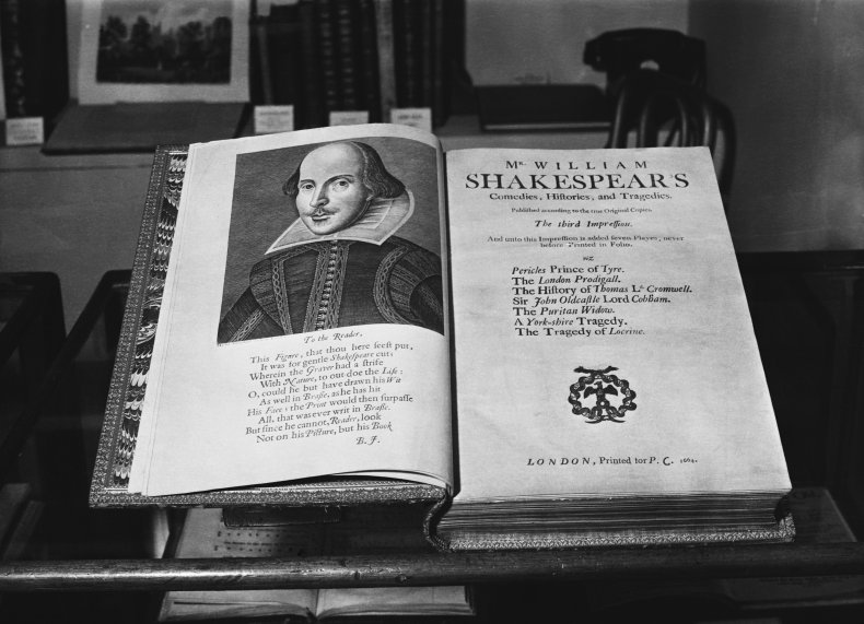 William Shakespeare folio book