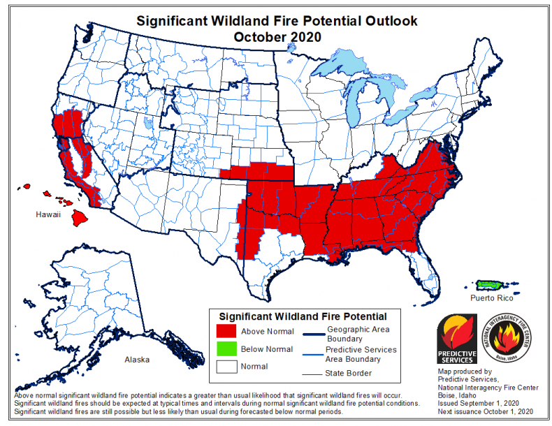 Wildfire Forecast October