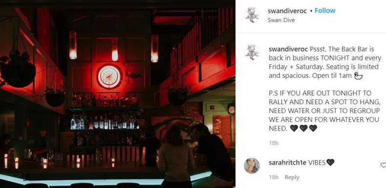 swan dive rochester protests destroyed