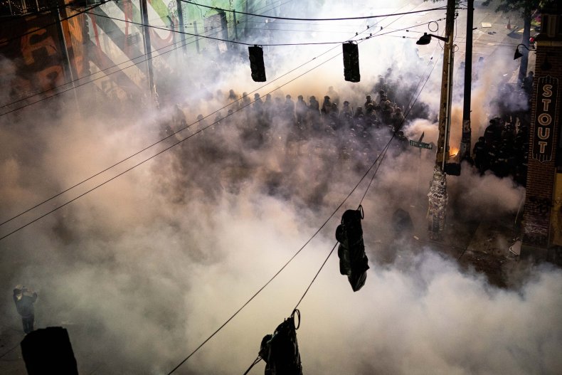 Tear Gas Seattle Protest