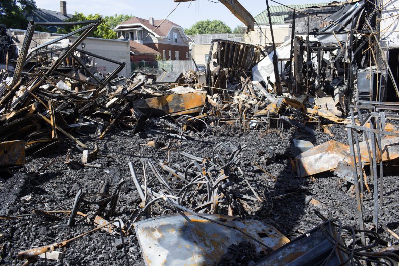 Destruction in Kenosha, Wisconsin
