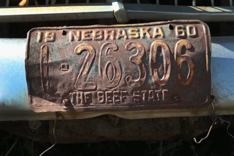 Nebraska license plate