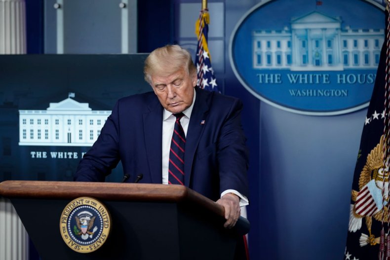President Donald Trump During a News Conference