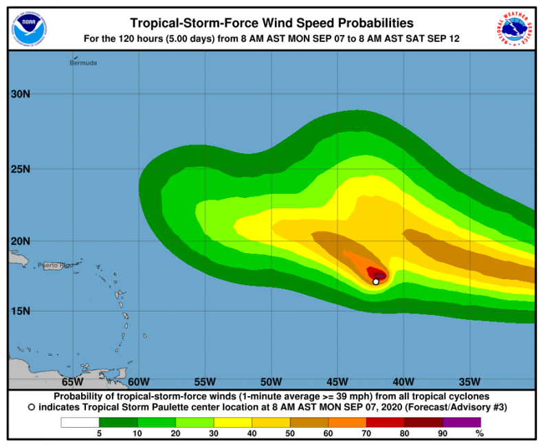 tropical storm paulette 2020 atlantic hurricane season