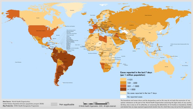 World health organisation, WHO, covid19 map, coronavirus