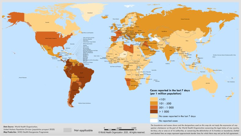 World health organisation, WHO, covid19 map, coronavirus