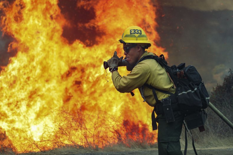 Valley fire California firefighters September 2020