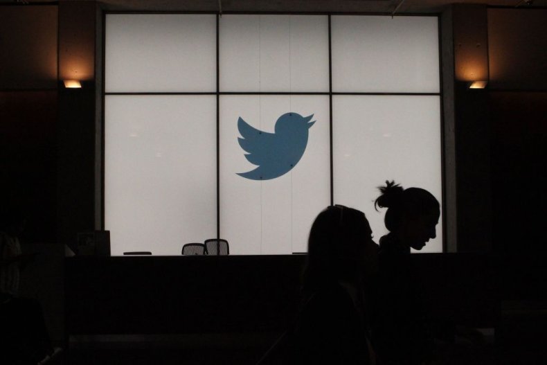 Twitter logo on a window