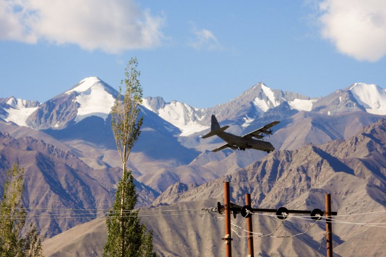 india, military, plane, ladakh, china, border