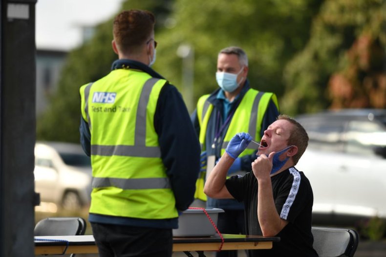 Man in Bolton completes self-administered COVID-19 test