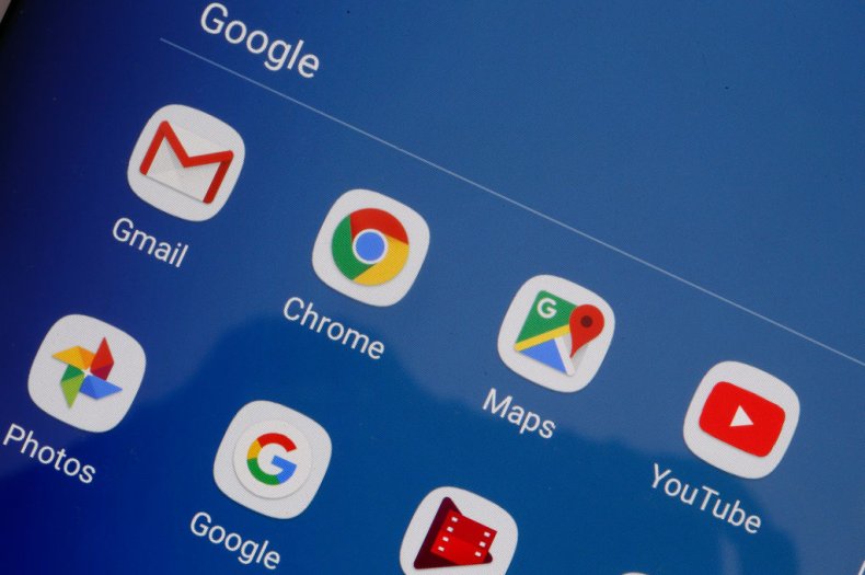 google apps chrome gmail maps youtube photos