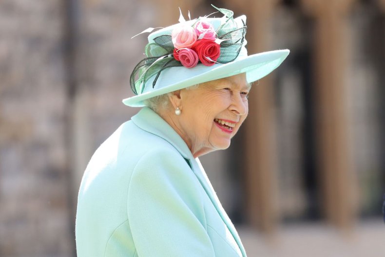Queen Elizabeth II Knights Captain Tom Moore