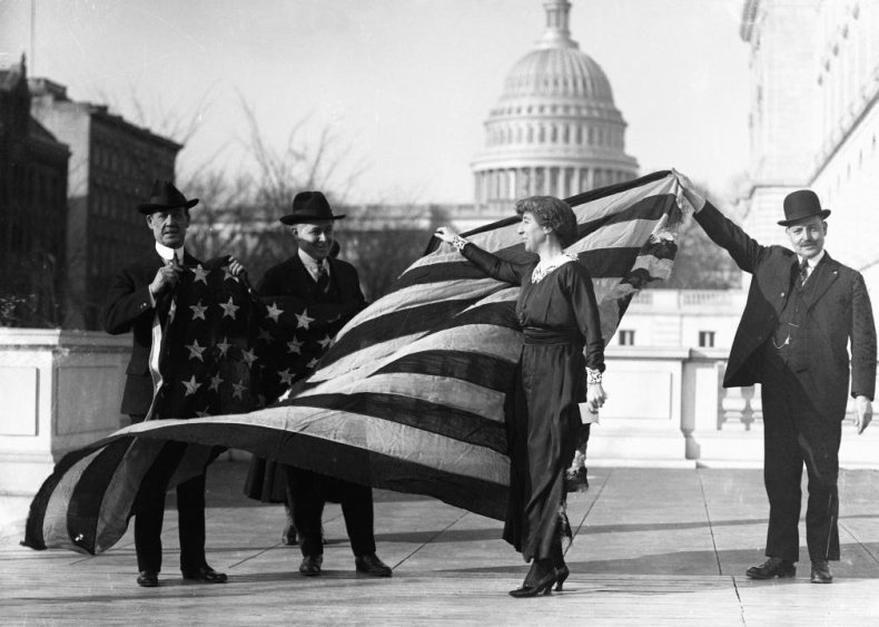 1917: First woman serves in Congress