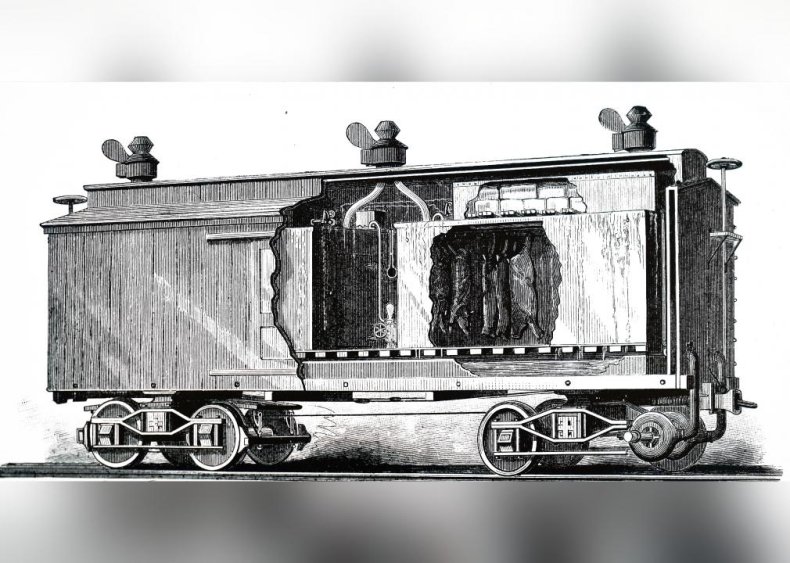 1877: The refrigerated railcar