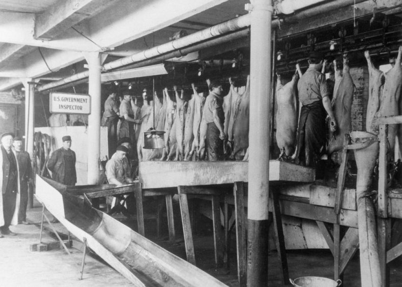 1890: Harrison signs first meat inspection law