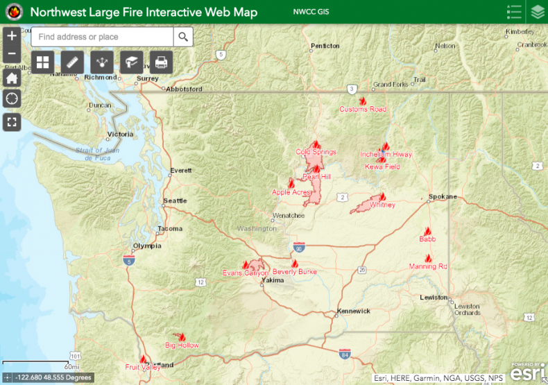 Washington State Fire Map