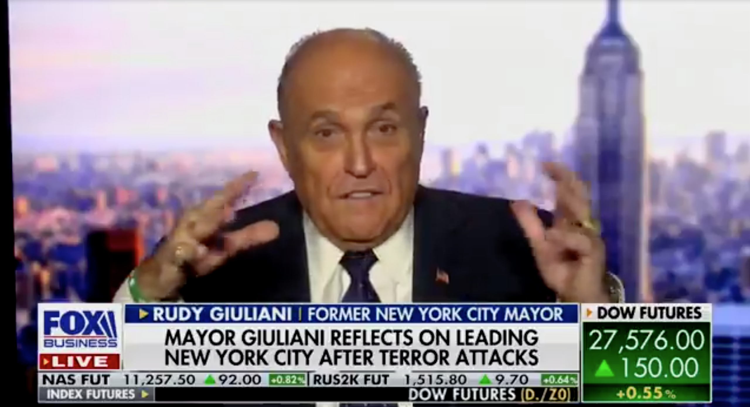 On 9/11 Anniversary, Former NYC Mayor Rudy Giuliani Attacks BLM Protesters and Kneeling NFL Players thumbnail