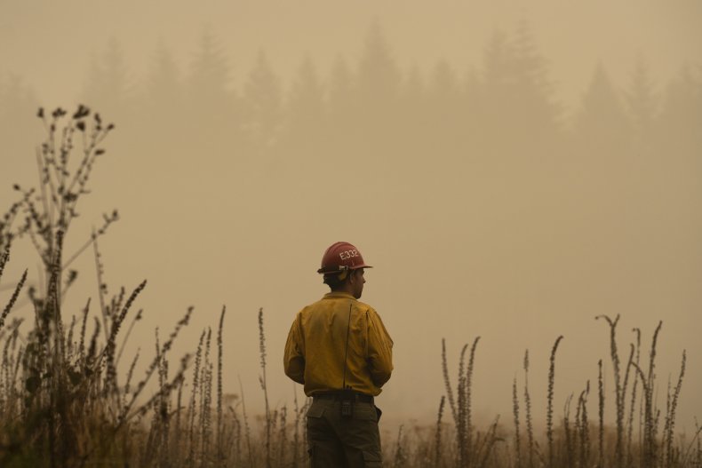 Oregon firefighter Riverside Fire September 2020 Oregon firefighter Riverside Fire September 2020
