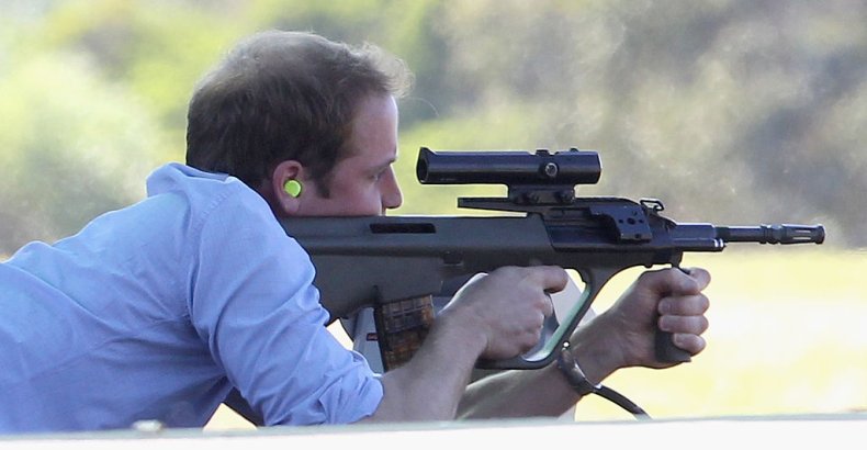 Prince William Shooting Gun in Sydney, Australia
