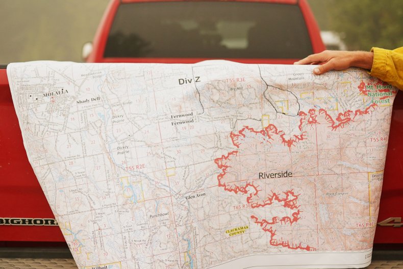 Getty Images Oregon Riverside Fire Map