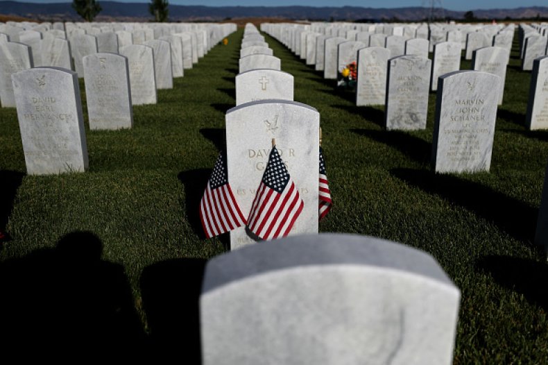Flags Headstone