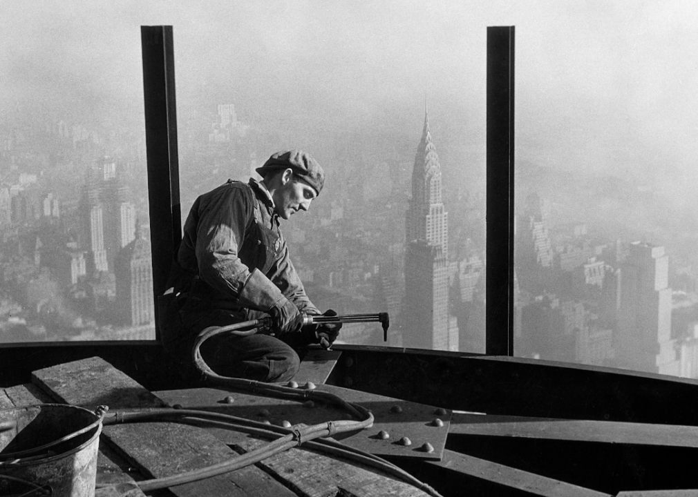 What American landmarks looked like under construction