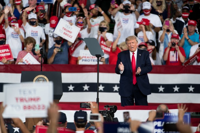 president trump campaigns north carolina and florida