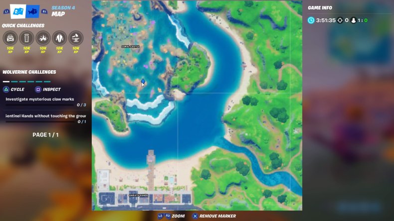 fortnite coral castle ring location 1 map