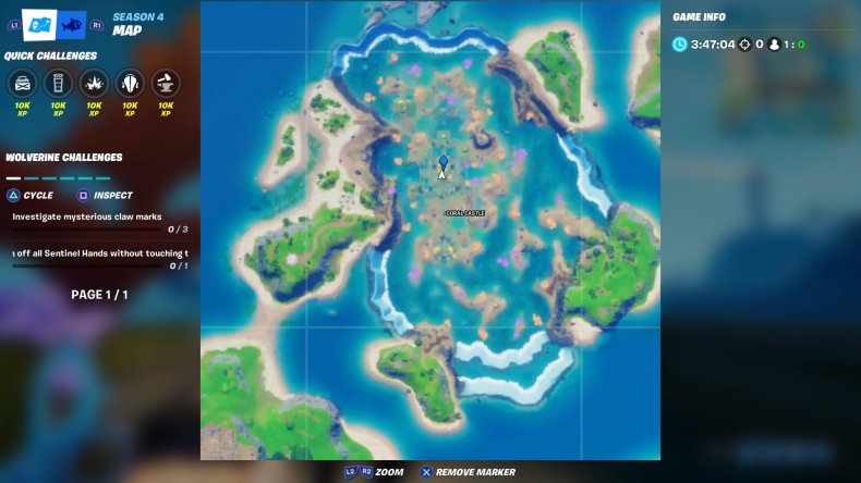 fortnite coral castle ring location 2 map