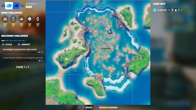 fortnite coral castle ring location 3 map