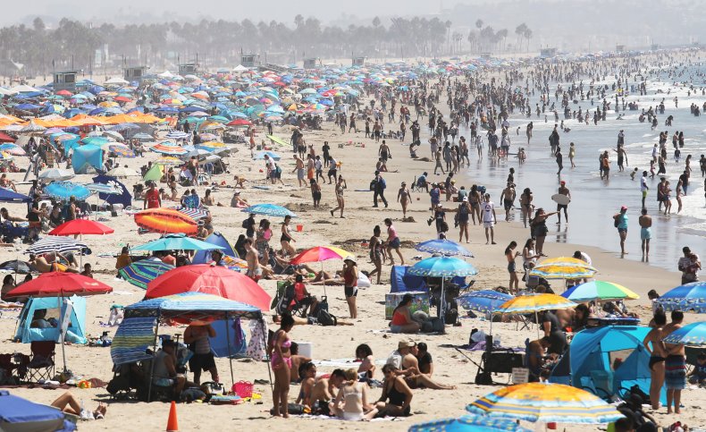 Santa Monica, California, beach crowds September 2020 Santa Monica, California, beach crowds September 2020
