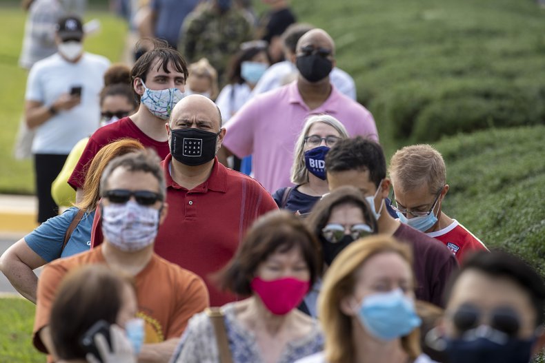 Early voters, Fairfax, Virginia on September 2020