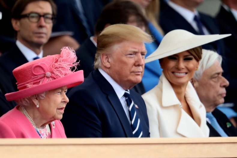 Queen Elizabeth II, Donald Trump, Melania Trump