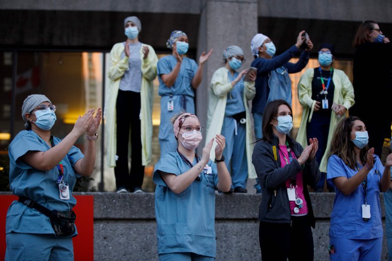 Coronavirus health workers Toronto Canada April 2020