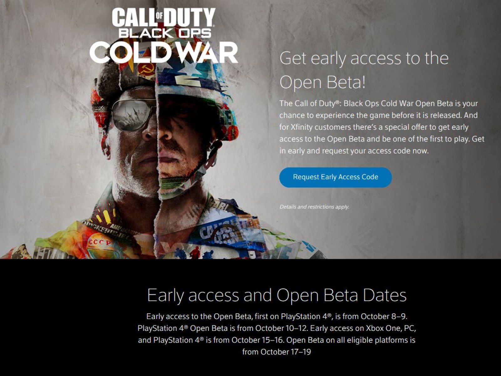 Call of duty cold war release date steam