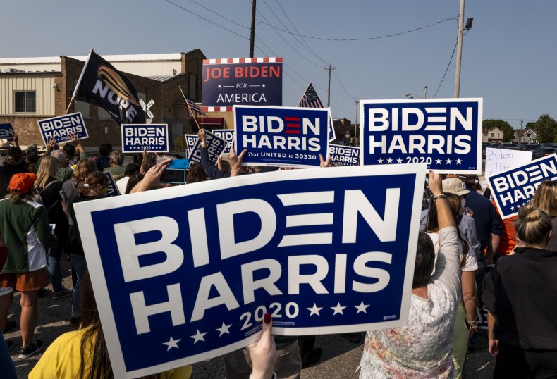 biden supporters wisconsin rally 2020