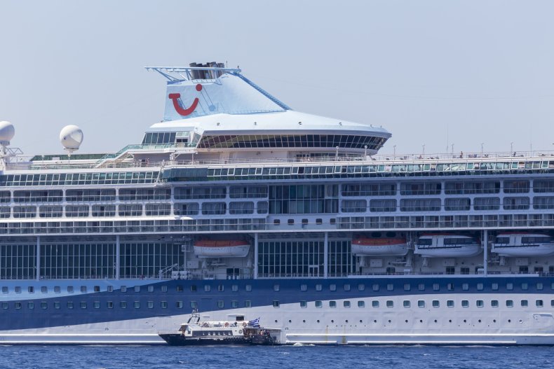 TUI cruise ship Santorini Greece 2018