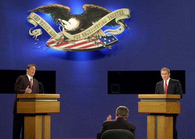 2000: Candidates need 15% support in polls to debate