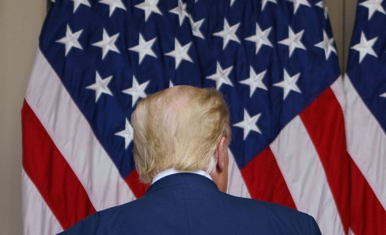 trump flag White House