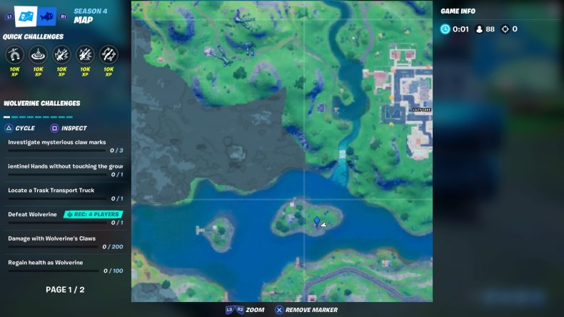 fortnite defeat wolverine choppa location