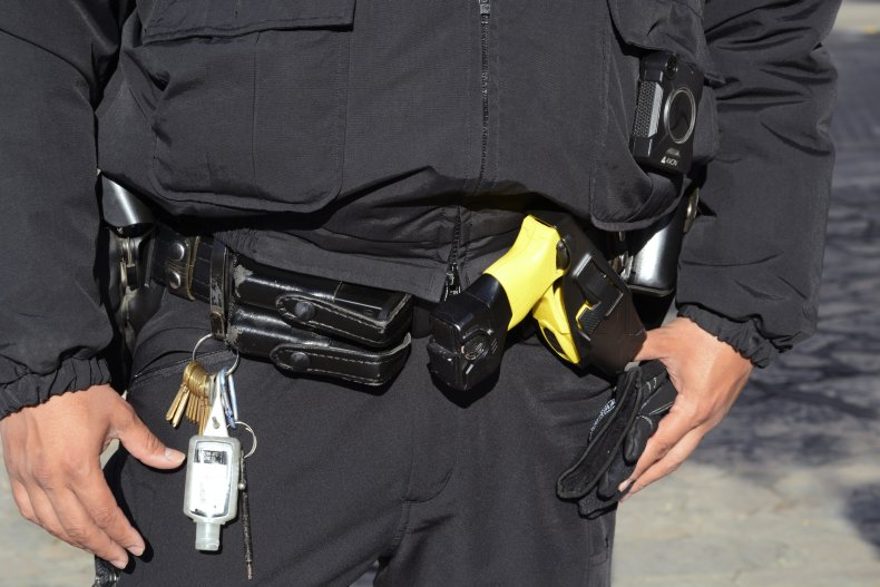Officer's Taser on Belt