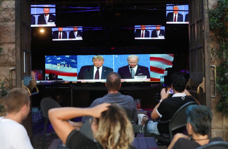 Trump-Biden Debate View on Television