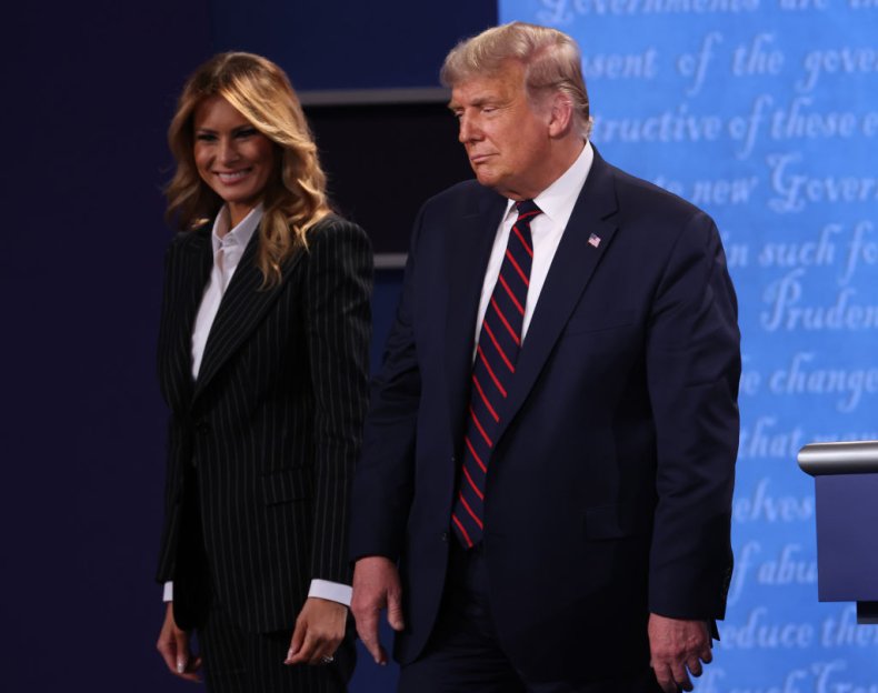 Donald and Melania Trump at the Debate