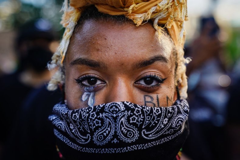 BLM protester