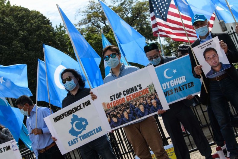 Uyghur protest at White House