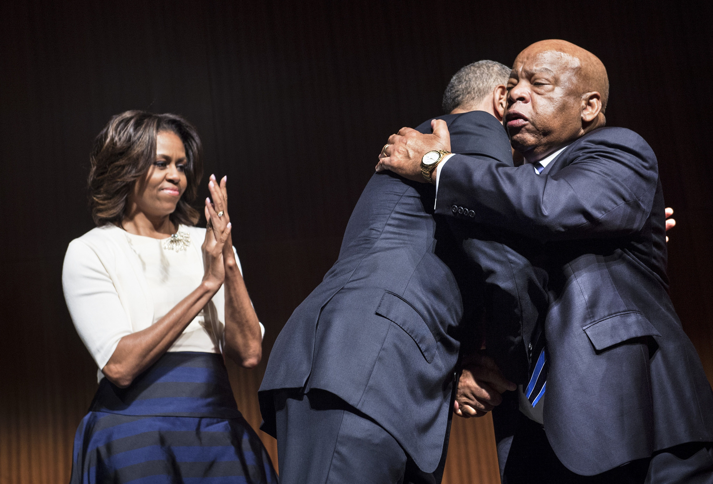 Stolpe Interaktion stege Michelle Obama Tops John Lewis in School Renaming Vote in Late  Congressman's District