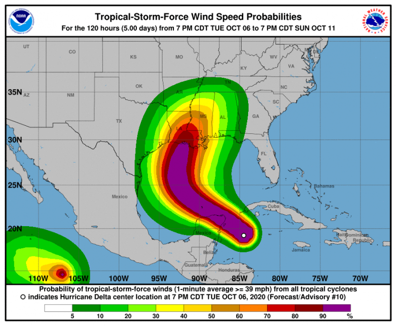 Hurricane Delta Path, Tracker as Louisiana and Mississippi Prepare For &#39;Life-Threatening&#39; Storm ...