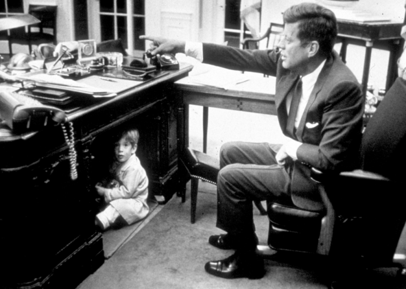 1963: John Kennedy Jr. plays in the Oval Office