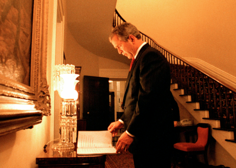 2000: George W. Bush on election night 2000